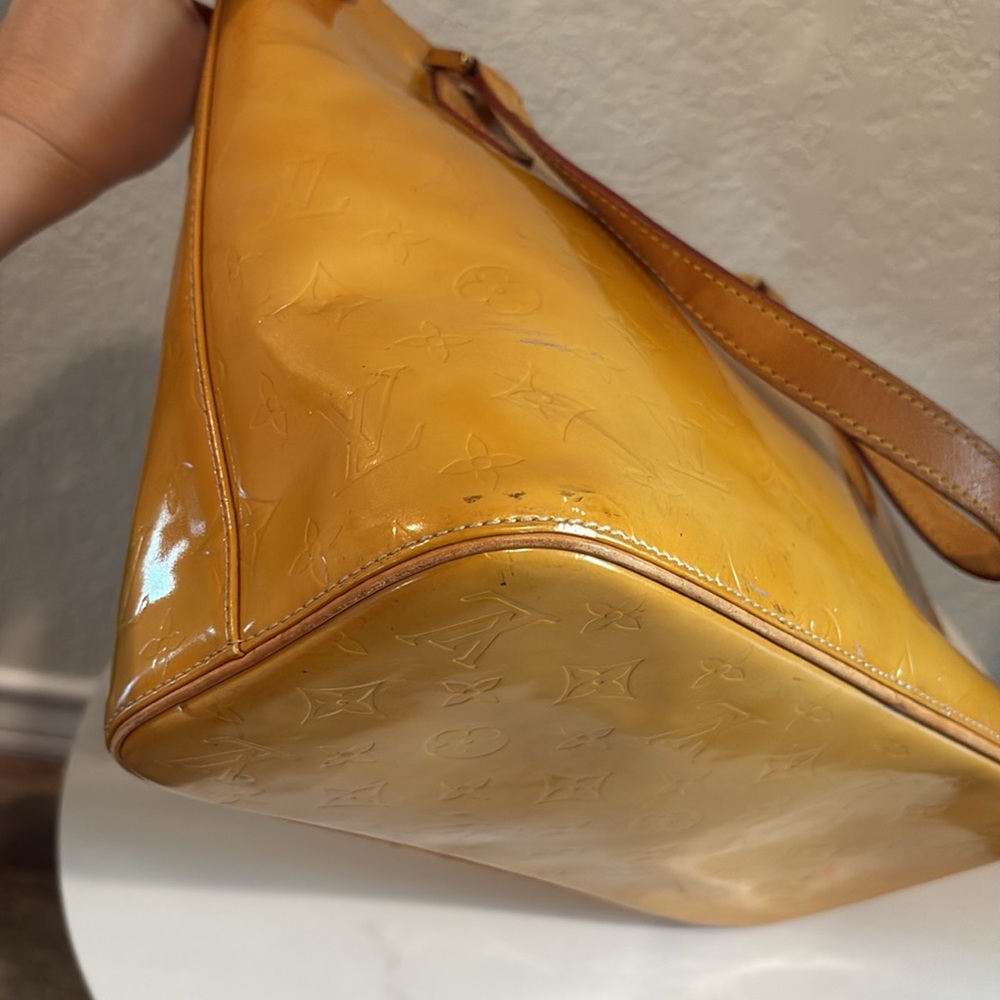 Louis Vuitton Mustard Patent Leather Tote - Picture 9 of 14